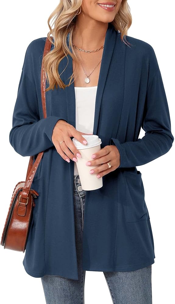 Micoson Cardigan Estivo Da Donna A Maniche Lunghe Leggero E Sottile