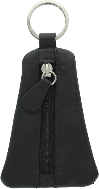 Ashlie Craft Logo Keyring with zipped leather pouch ACK1 Black