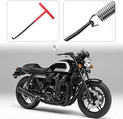 Miniatura 3 de 2 piezas de herramienta de extracción de resorte de escape de motocicleta, mango en T, herramienta de extracción para escape, asiento, retenedores