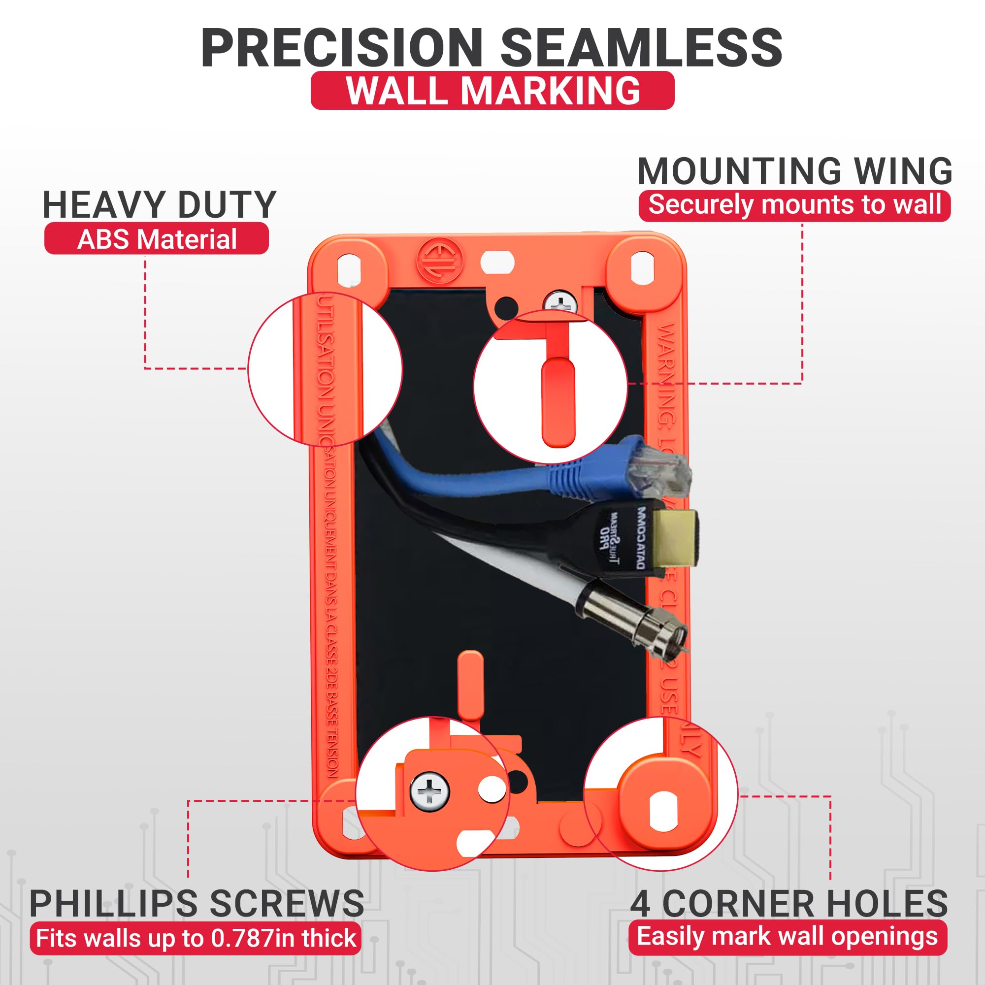 Flush Mount Wall Plate Brackets BestMounts Low Voltage Mounting ...