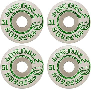 Spitfire Burners Skateboard Wheels 99a Durometer, Set of 4