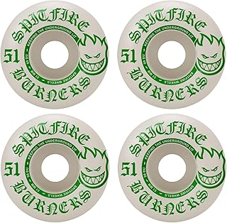 Spitfire Skateboard Wheels Burners 51mm 99A White/Green