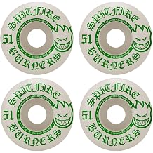 Spitfire Skateboard Wheel Burner 51mm 99A White/Green