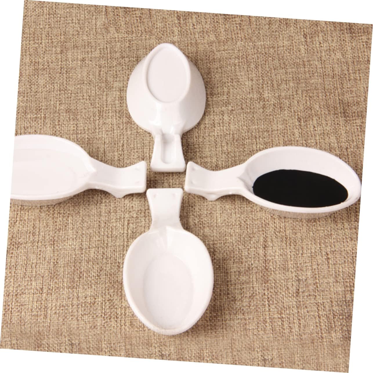 Multi-function Ink Dish Set for Calligraphy Practice, 30Pcs White Plastic