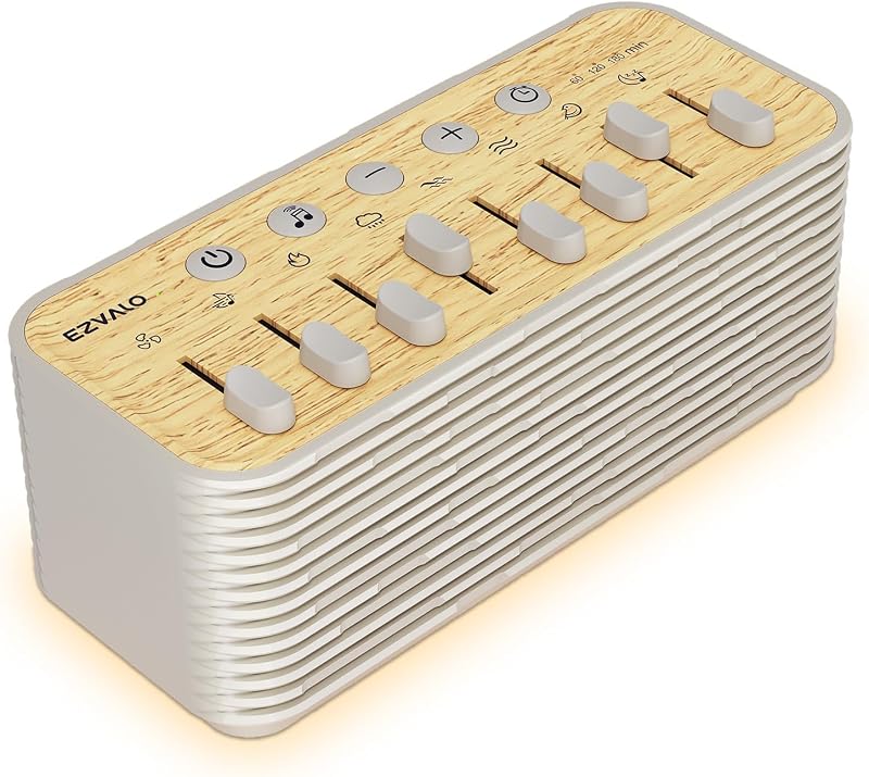 Sound Machine for Sleep, 255+ Natural White Noise Sound Combinations | Gifts for Women, Breathing Night Light with Sleep Timer, Volume Control, Rechargeable Bluetooth Speaker, Bedroom Kids Adults