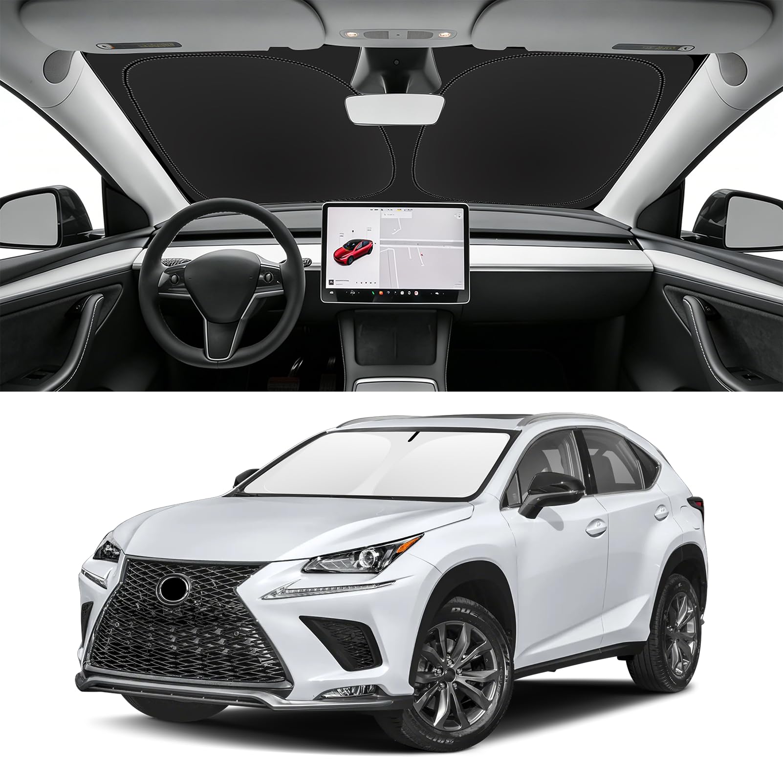 Custom Fit Windshield Sun Shade for Lexus NX 2015-2021