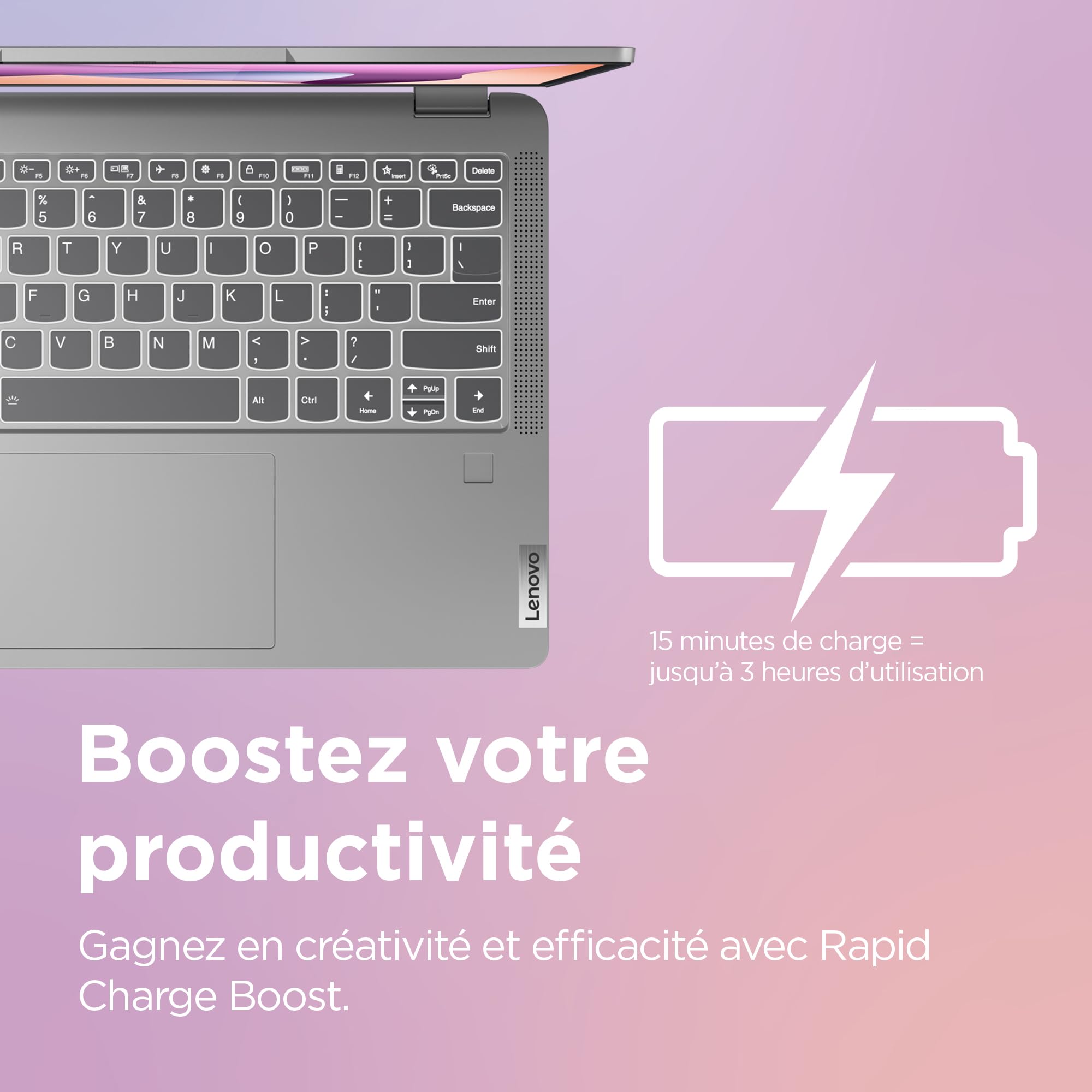 Lenovo IdeaPad Flex 5 14ABR8 Ordinateur Portable 14" WUXGA Tactile AMD Ryzen 7 5825U RAM 16Go SSD 512Go AMD Radeon Graphics Windows 11 Home Clavier AZERTY Français Gris