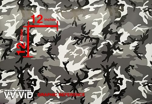 Miniatura 5 de VViViD - Láminas adhesivas de vinilo de liberación de aire con diseño de camuflaje (50 x 5 pies, camuflaje de nieve)
