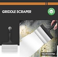 Vista 3 de Kit de limpieza de parrilla de 19 piezas para Blackstone, kit de limpieza de parrilla plana resistente, elimina las manchas fácilmente, 2 raspadores