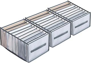 Closet Organizer, 9 Grids Closet Organizers and Storage,Closet Organizer for T-Shirts, Bra,Legging, Kids Skirt,Kids Pants Organizer Jean Organizer for Closet(3PCS 9 Grids for Thin Clothes)