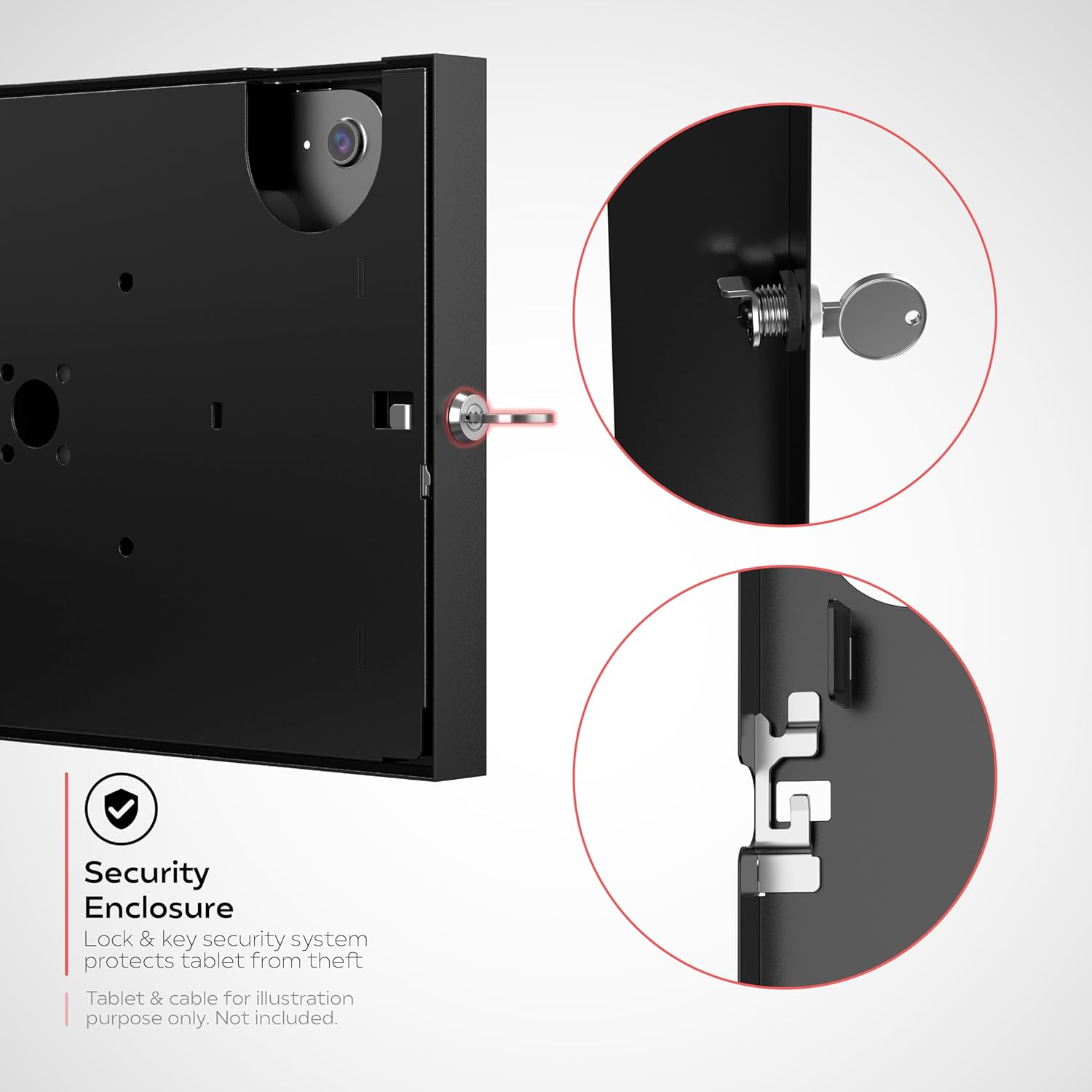 CTA Anti-Theft Tablet Wall Mount for iPad A16 11-inch & iPad 10th Gen 10.9” – Secured Tablet Wall Mount with Premium Lock & Key Enclosure