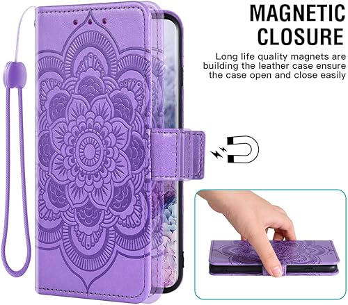 Miniatura 4 de Asuwish Funda de teléfono para TCL Stylus 5G 2022 con protector de pantalla de vidrio templado y soporte de tarjeta de crédito abatible, accesorios