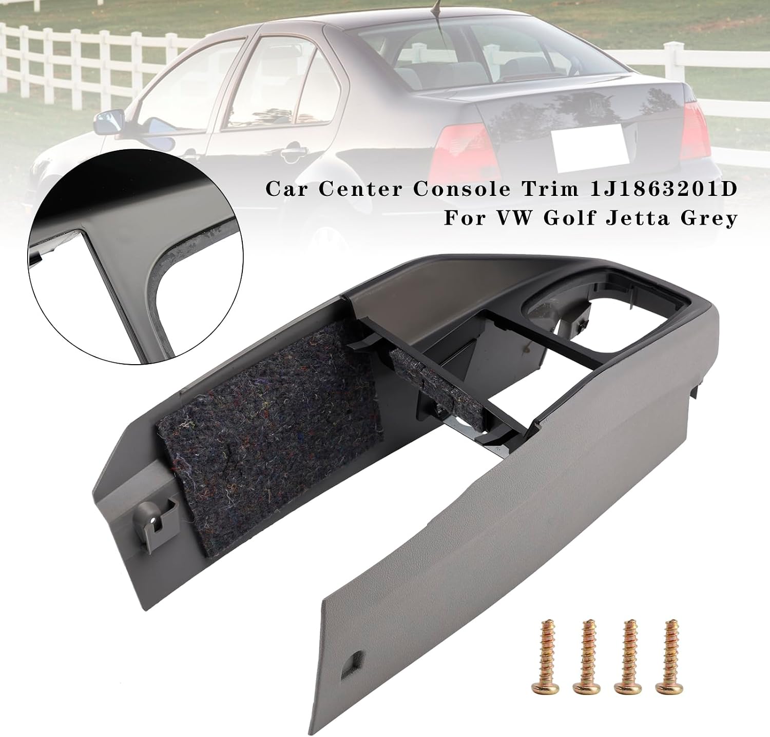 Car Center Console Trim 1J1863201D For VW Golf Jetta 1999-2005 LHD Grey 1J1863201D