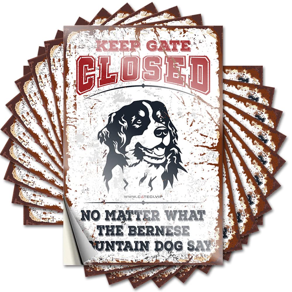 Lettering Sticker Accessories Spicy Keep Gate Closed No Matter What The Bernese Mountain Dog Say for Cruise - Gaming Easy Peel Removable(6X9CM)