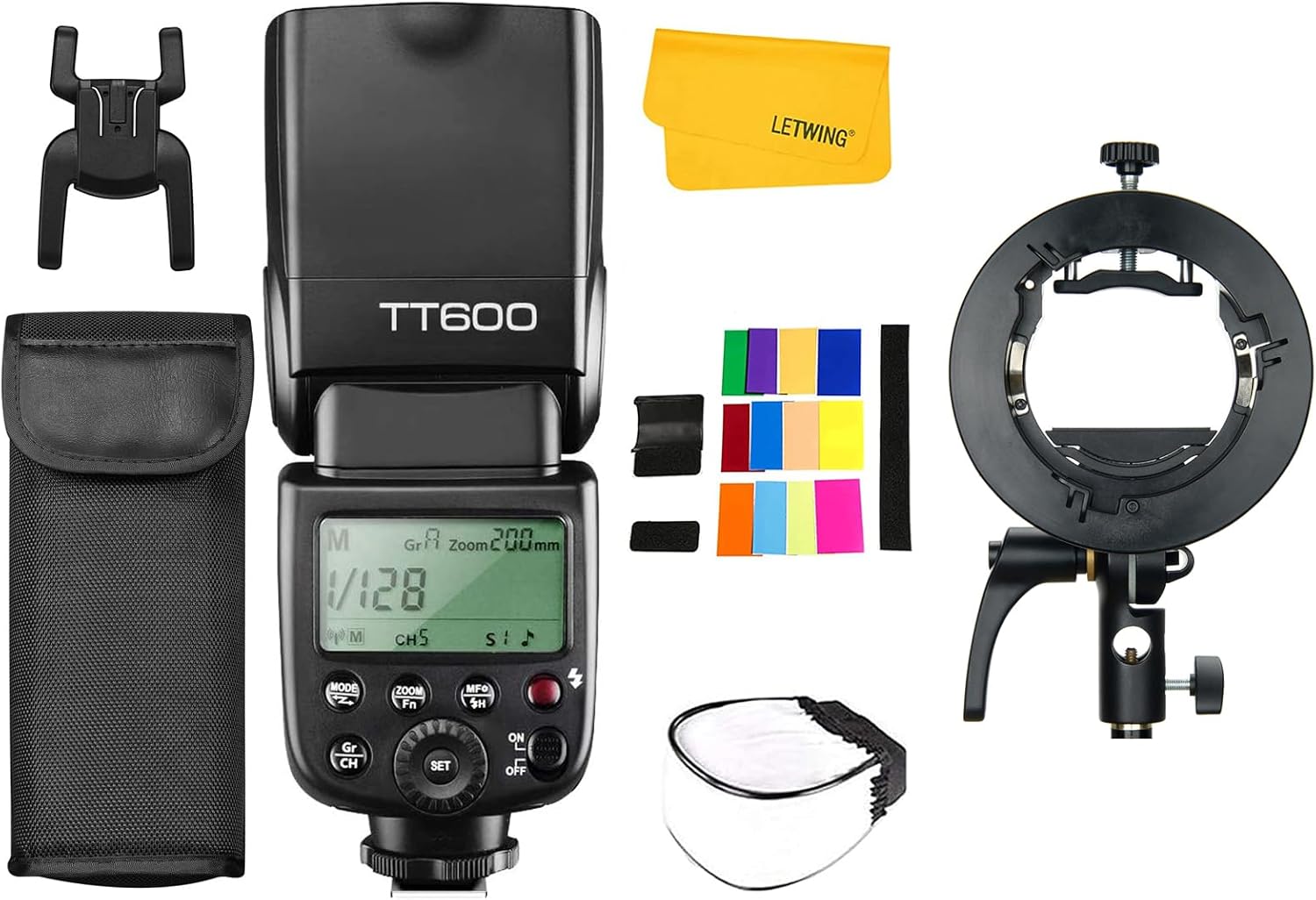 Godox TT600 2.4G Flash inalámbrico Speedlite con soporte
