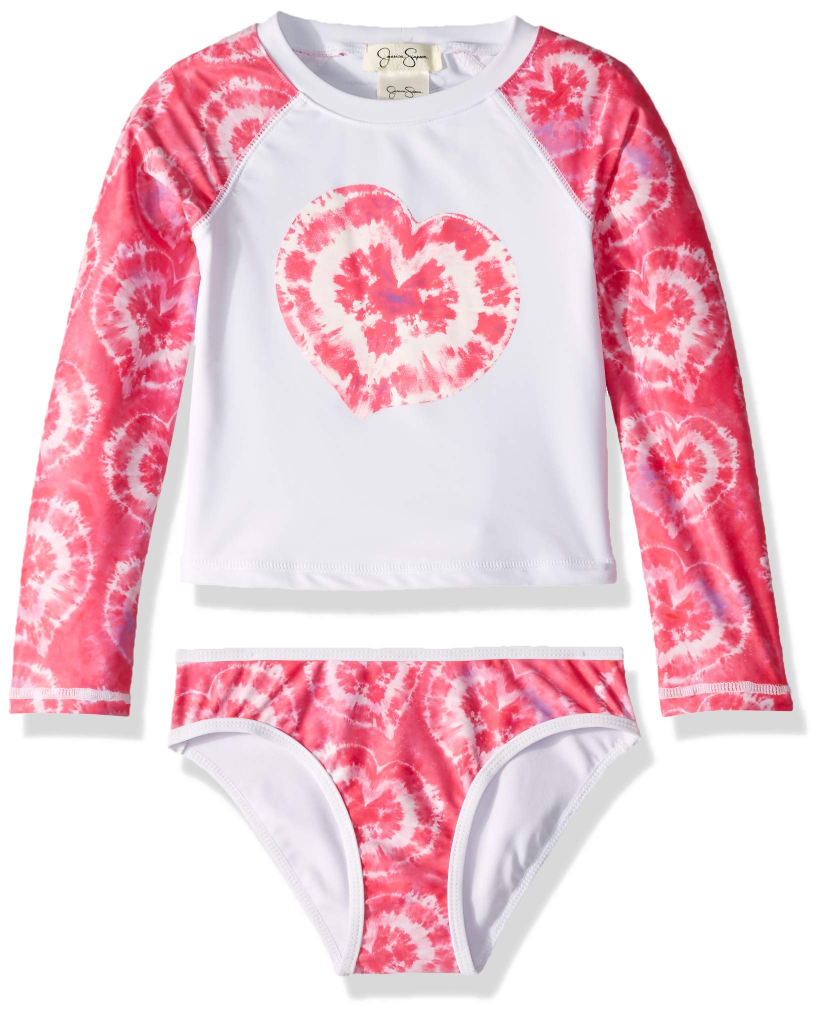 Jessica Simpson Girls' 2-Piece Rashguard and Bikini Bottom Set