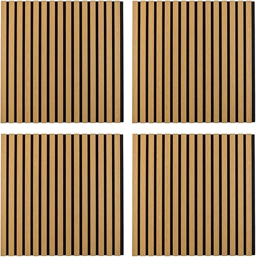 Miniatura 26 de IZODEKOR Paneles de pared de madera 3D, paneles de madera para sala de estar, cocina, baño y más, paneles decorativos de madera acústica a prueba de