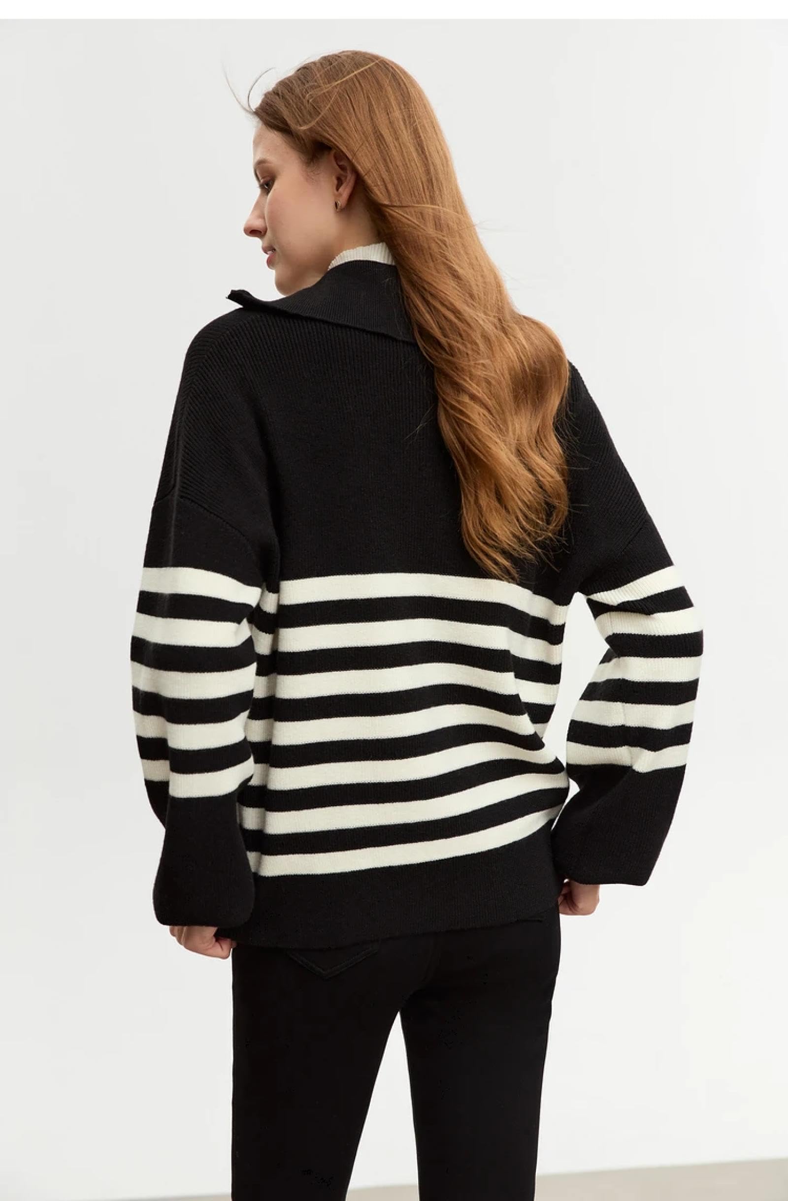 Maglione Felpe con Cappuccio Hoodies Pullover Sweatshirt Uomo Donna Maglioni per Donna M Whitestriped