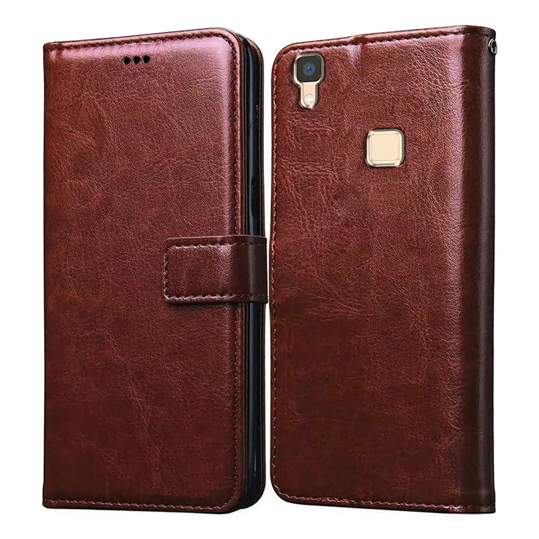 Amazon Brand-Solimo Flip for Vivo V3 (Leather_Brown) (B09WXMYQZ1) Amazon Price History, Amazon Price Tracker