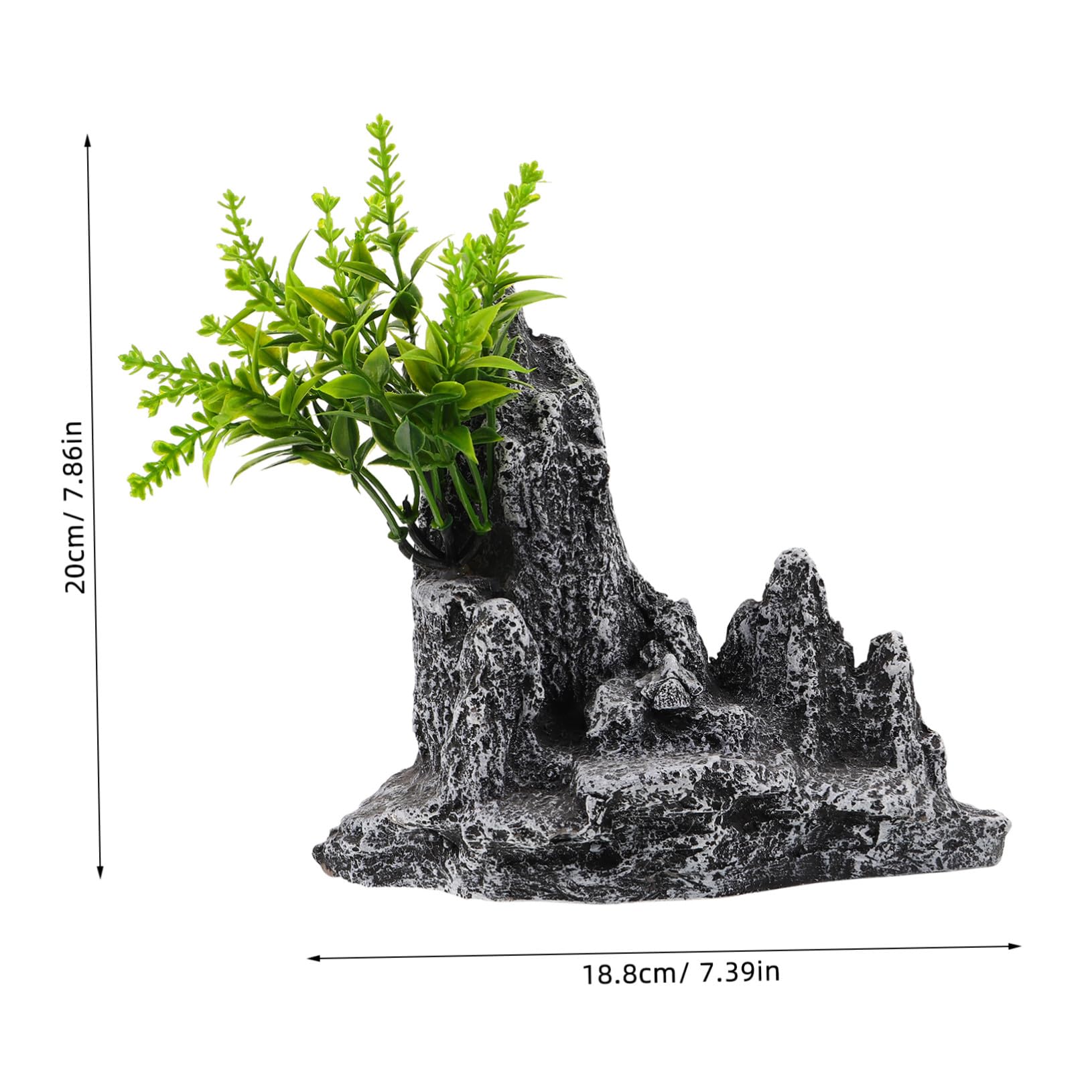 Gatuida Aquarium Rock Decor Simulated Mountain Sculpture Garden Accessories For Fish Tank Landscaping Safe Artificial Aquarium Rockery For Indoor Outdoor Miniature Garden
