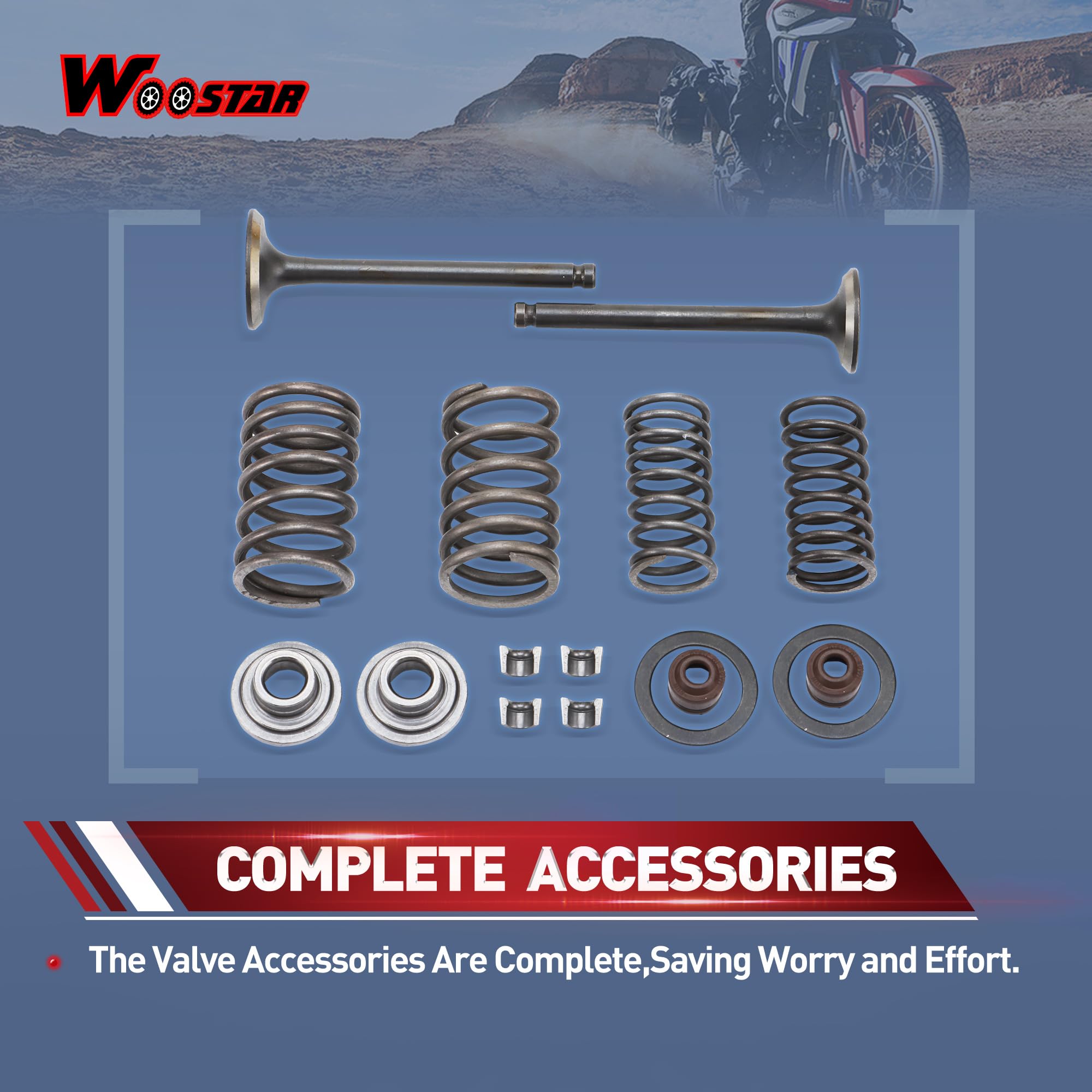 WOOSTAR Cilindro Testata Kit Valvole 66mm Sostituzione per 70cc 90cc 110cc Taotao Roketa Sunl Cinese Mini ATV Quad Motore Orizzontale Pocket Dirt Bike