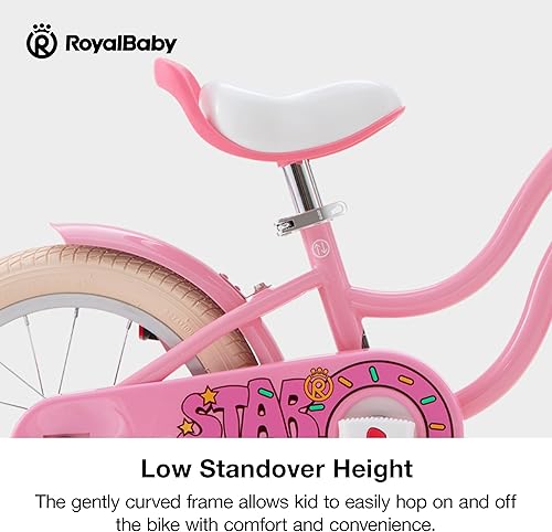 Miniatura 3 de RoyalBaby Bicicleta EZ para niñas, bicicleta Stargirl, entrenamiento libre, equilibrio a pedal, bicicleta de fácil aprendizaje, 12 pulgadas para