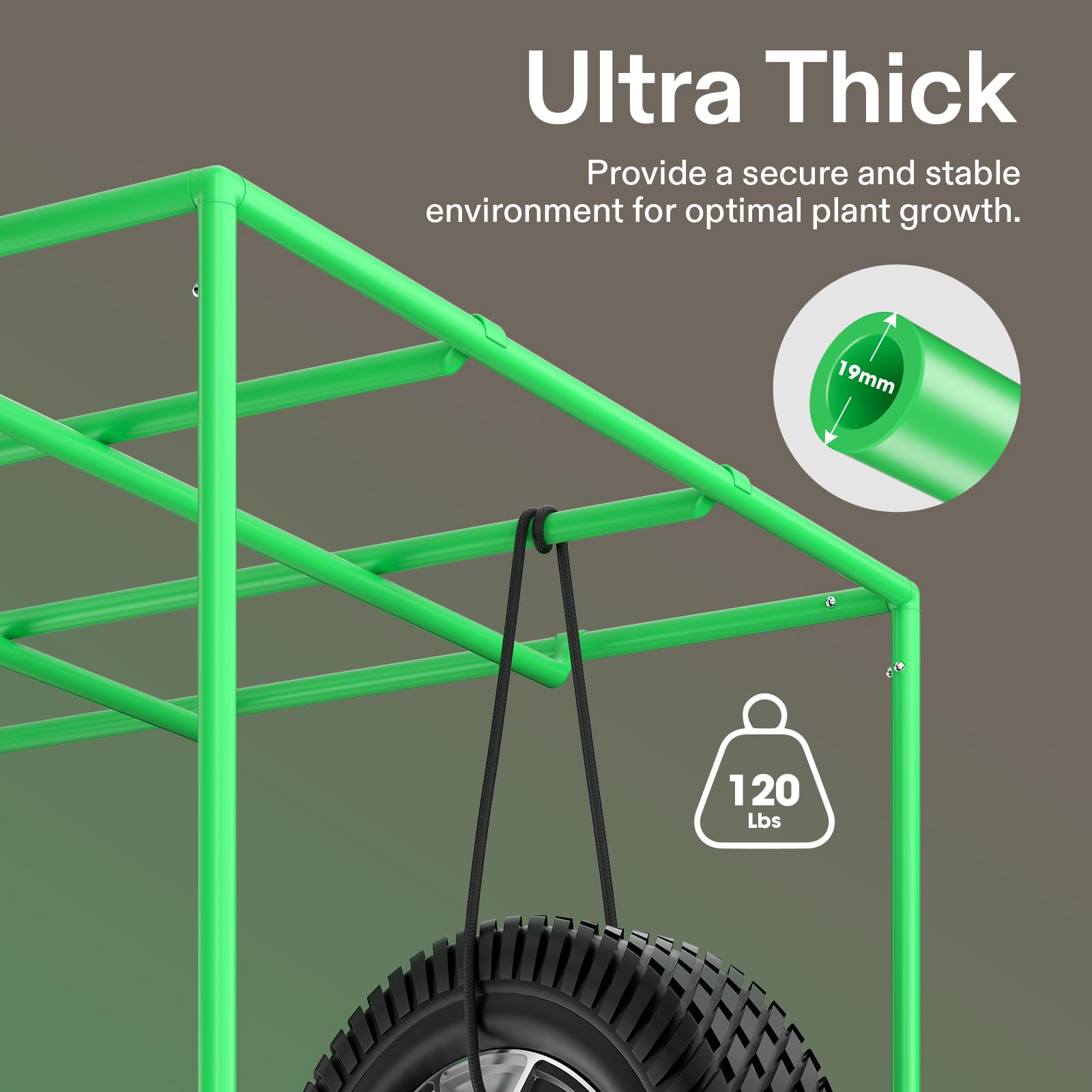 2pcs VIVOSUN Grow Tent Support Poles 48x48 Hanging Bars for 4X4 Grow Tent