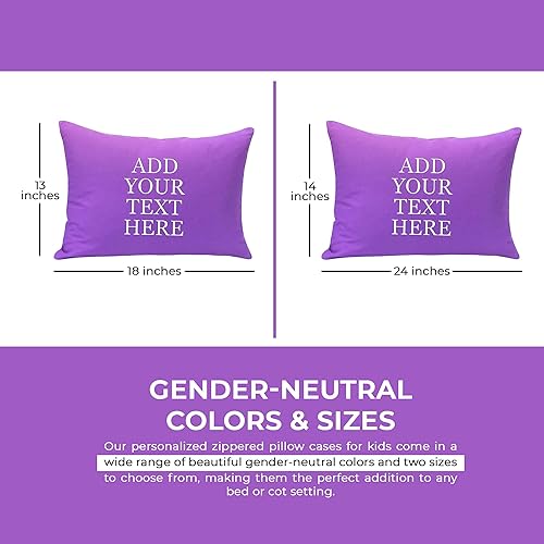 Miniatura 6 de Almohada personalizada para niños pequeños con funda de almohada de 14 x 20 pulgadas, funda de almohada de microfibra cepillada súper suave y