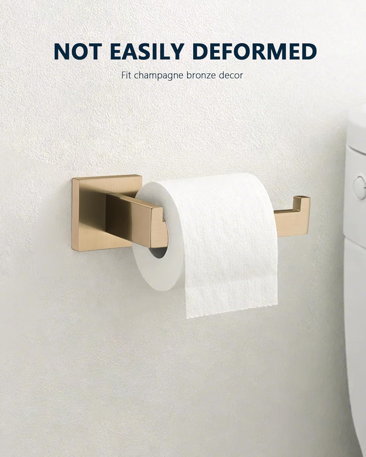 Toilet Paper Holder, Compatible with Champagne Bronze Bathroom Toilet Paper Roll Holder, Premium SUS304 Stainless Steel, Rustproof Wall-Mounted Design for Bathroom, Kitchen, Washroom