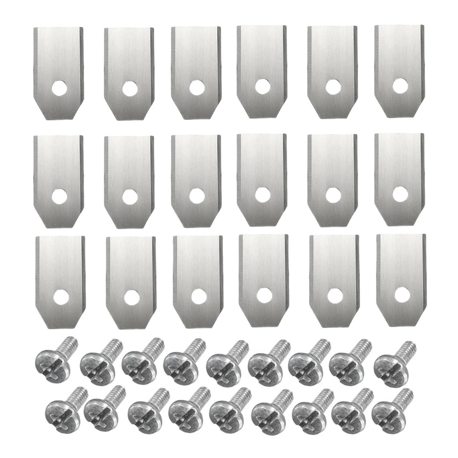 Cuchilla for Cortacésped, Compatible con Husqvarna Automower Compatible con Accesorios De Reparación De Cortacésped Robótico Gardena Cuchilla De Corte De Acero Inoxidable(30PCS Silver)