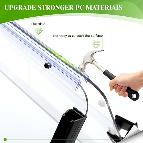 Miniatura 4 de HECASA Parabrisas transparente compatible con modelos de carritos de golf Yamaha G2G9 de 1985-1995, parabrisas plegable