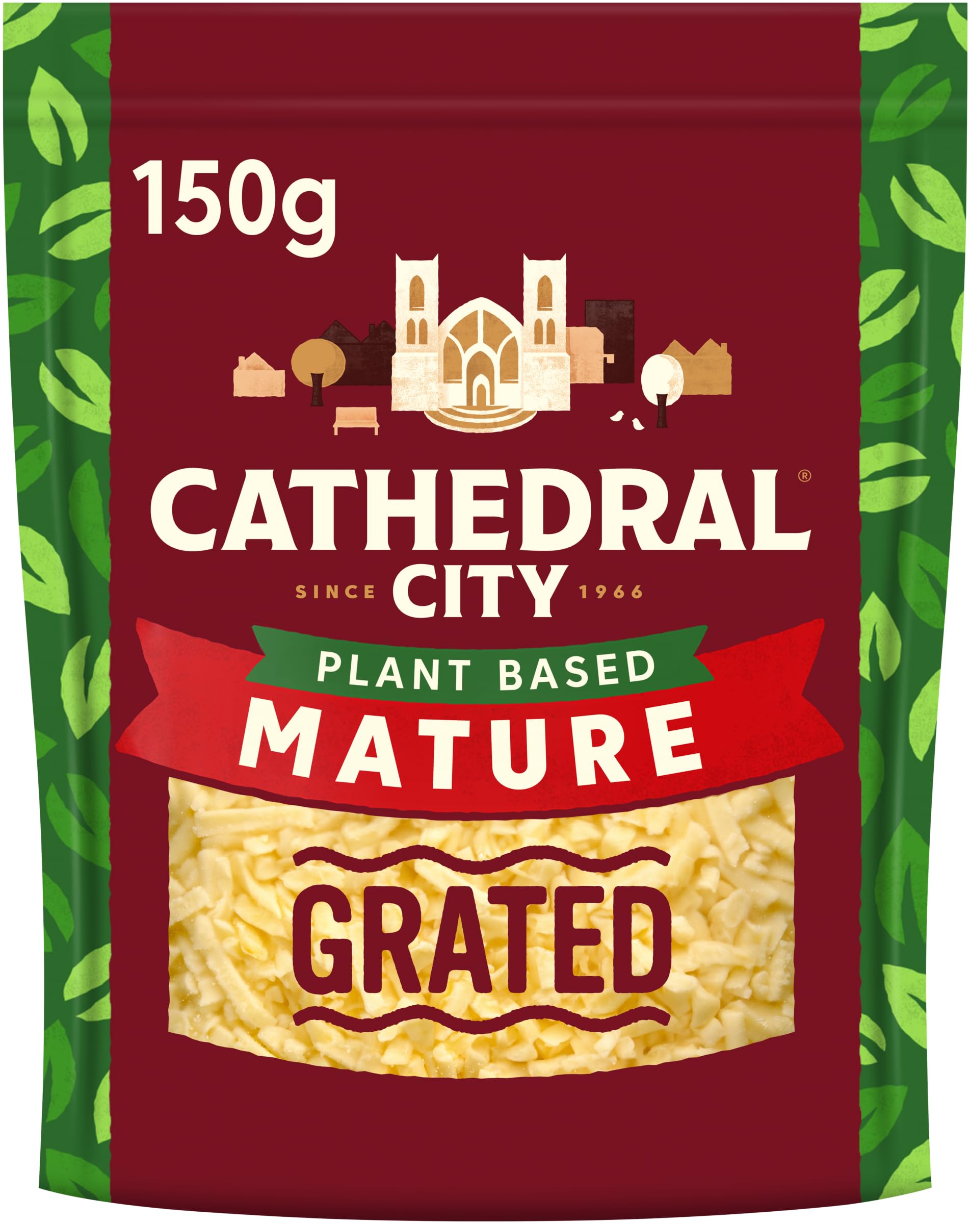 Plant Based Mature Cheddar Cheese Flavour Vegan Grated 150g