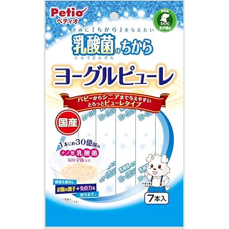 Amazon ペティオ Petio 犬用おやつ 乳酸菌のちから ヨーグルピューレ 7本入 ヨーグルト 7個 X 1 ペティオ Petio ペット用品 通販