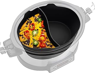 Silicone Slow Cooker Liner Fit for Crockpot Morphy Richards 6QT, Silicone Slow Cooker Divider Liners, Reusable/Leakproof Slow Cooker Accessories Cooking Liner for Tower and Other 6 QT Slow Cooker