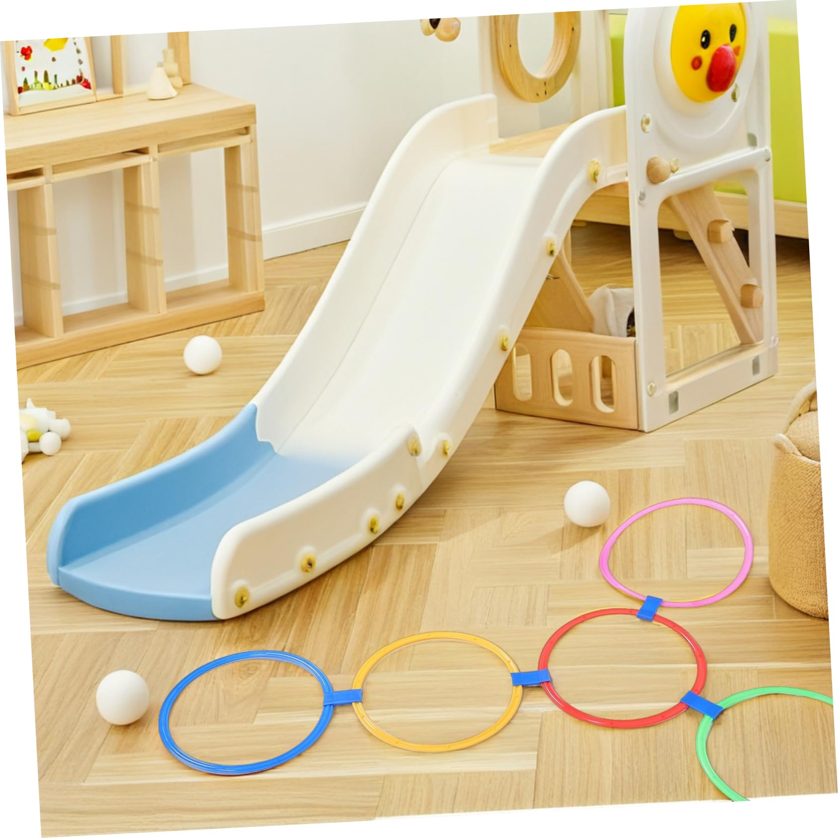 Set di Anelli della 28cm con Connettori per Allenamento di Agilità Bambini, Attività per Interni ed Esterni, Sviluppo Coordinazione, Gioco Sensoriale per Scuola e Giardino