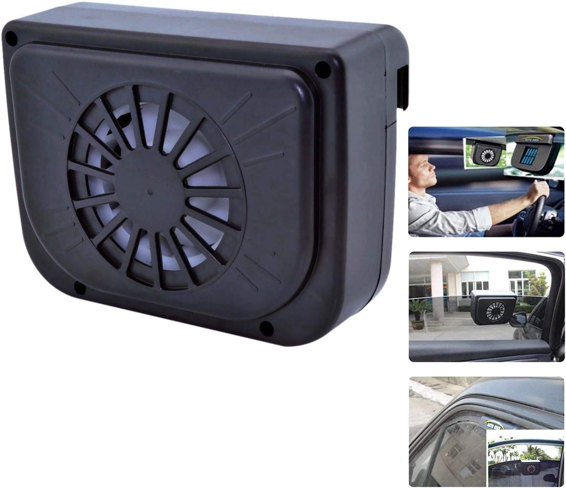 MUXAN Solar Powered Car Ventilator Window Solar Ventilator Car Exhaust Fan Car Radiator, Window Windshield Auto Air Vent Cooling Fan System Cooler
