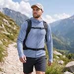 Men's UPF 50+ Sun Protection Athletic Hoodie Lightweight Full Zip UV Long Sleeve Jacket Summer Outdoor Fishing