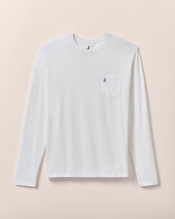 johnnie-O Brennan 2.0 Long Sleeve Tee | Men's Cotton Modal Pocket Tee | Super Soft | Garment-Dyed | Easy Care
