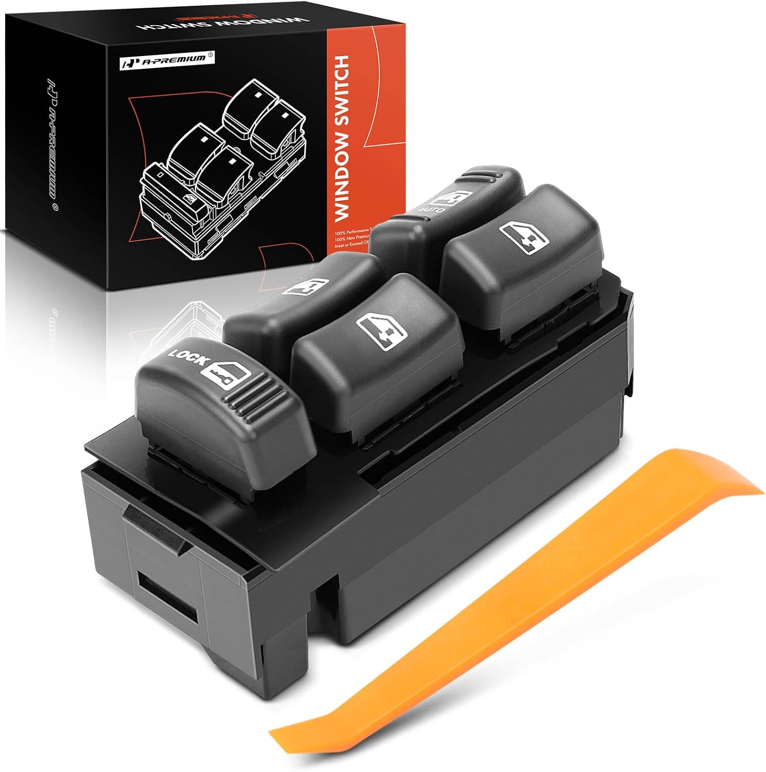 A-Premium Master Power Window Switch Compatible with 1995-2005 Chevrolet Tahoe Blazer C/K 1500 2500 3500 Suburban, GMC Yukon Jimmy, Cadillac Escalade, Oldsmobile Bravada, Replace# 19244658, 15151360