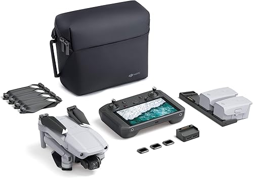 DJI Mavic Air 2 Fly More Combo con controlador inteligente DJI - Drone Quadcopter UAV con cámara de 48MP 4K Video 12 pulgadas, sensor CMOS cardán de