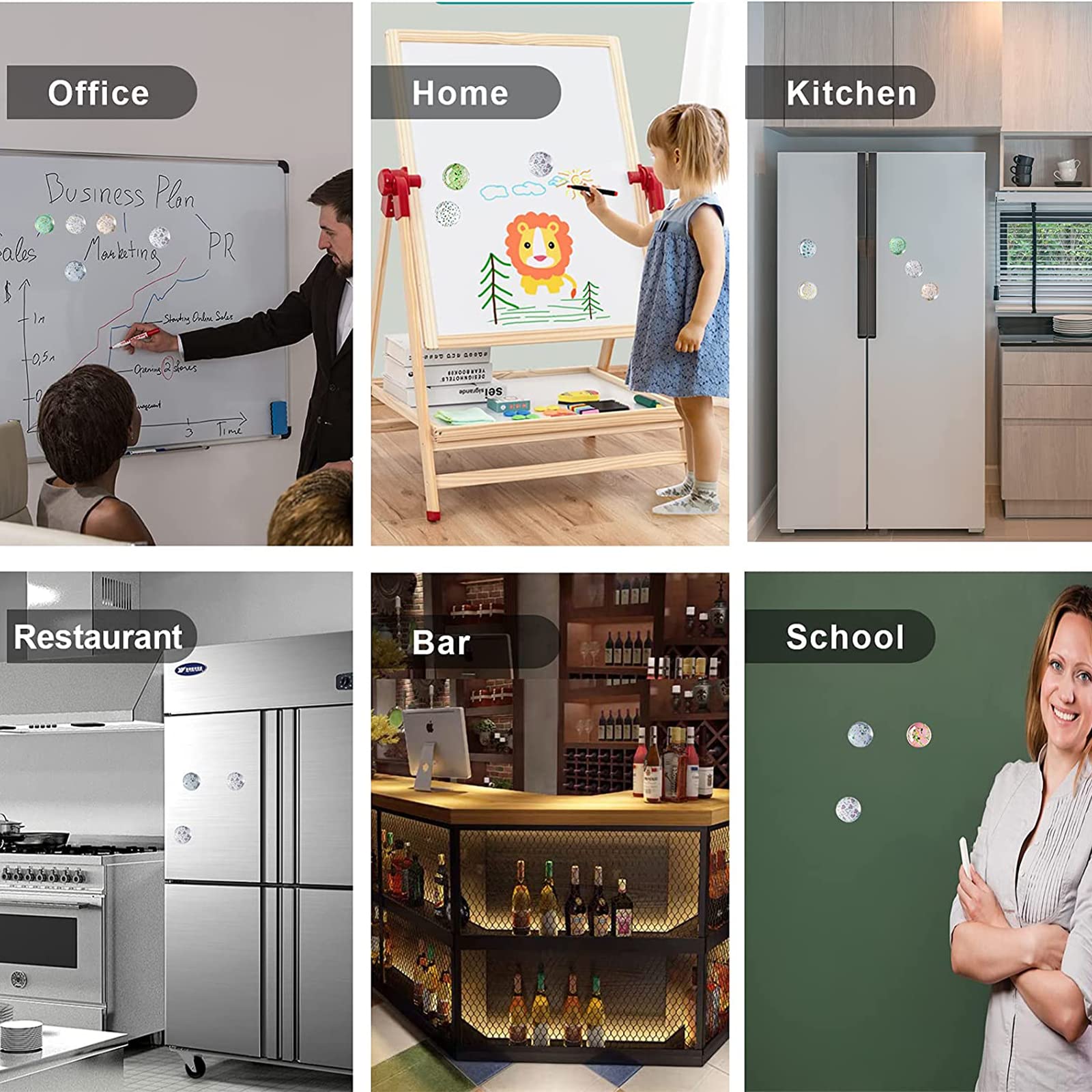 12 Aimants Frigo Superhéros Décoratifs - Magnets Réfrigérateur Enfants Motifs Colorés