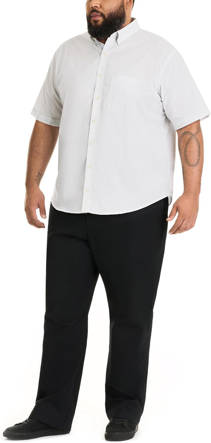 Van Heusen Men's Big and Tall Wrinkle Free Short Sleeve Button Down Shirt - Image 2