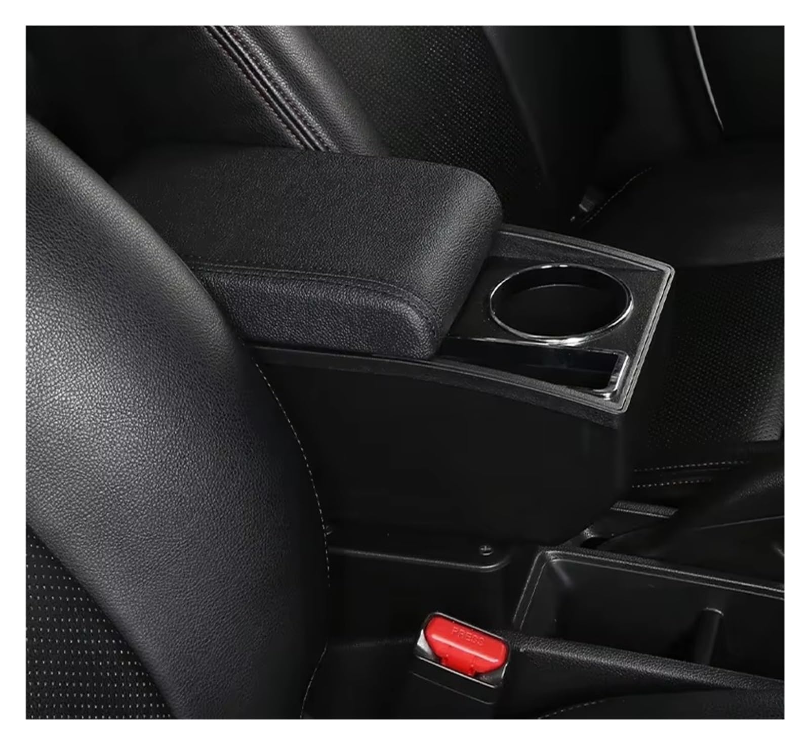 CGBWMB Arm Rest for Car For Suzuki For Jimny JB74 2018 2019 2020 2021 2022 2023 2024 2025 Multi-function Seat Armrest Center Console Storage Box Armrest Box(Black Line)