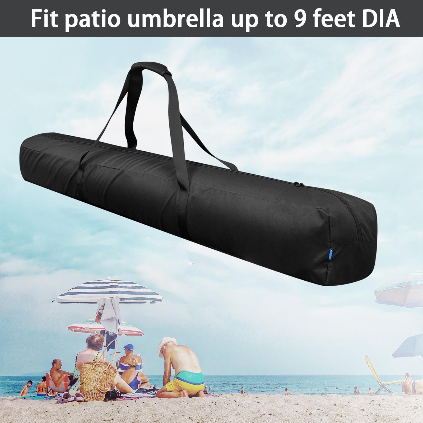 Custodia Per Ombrellone - Ombrellone Pieghevole Impermeabile Da 57 Pollici, Custodia Da Trasporto Per Mini Spiaggia All'aperto, Copertura Portatile Durevole Per Patio, Per Uso In Viaggio In G