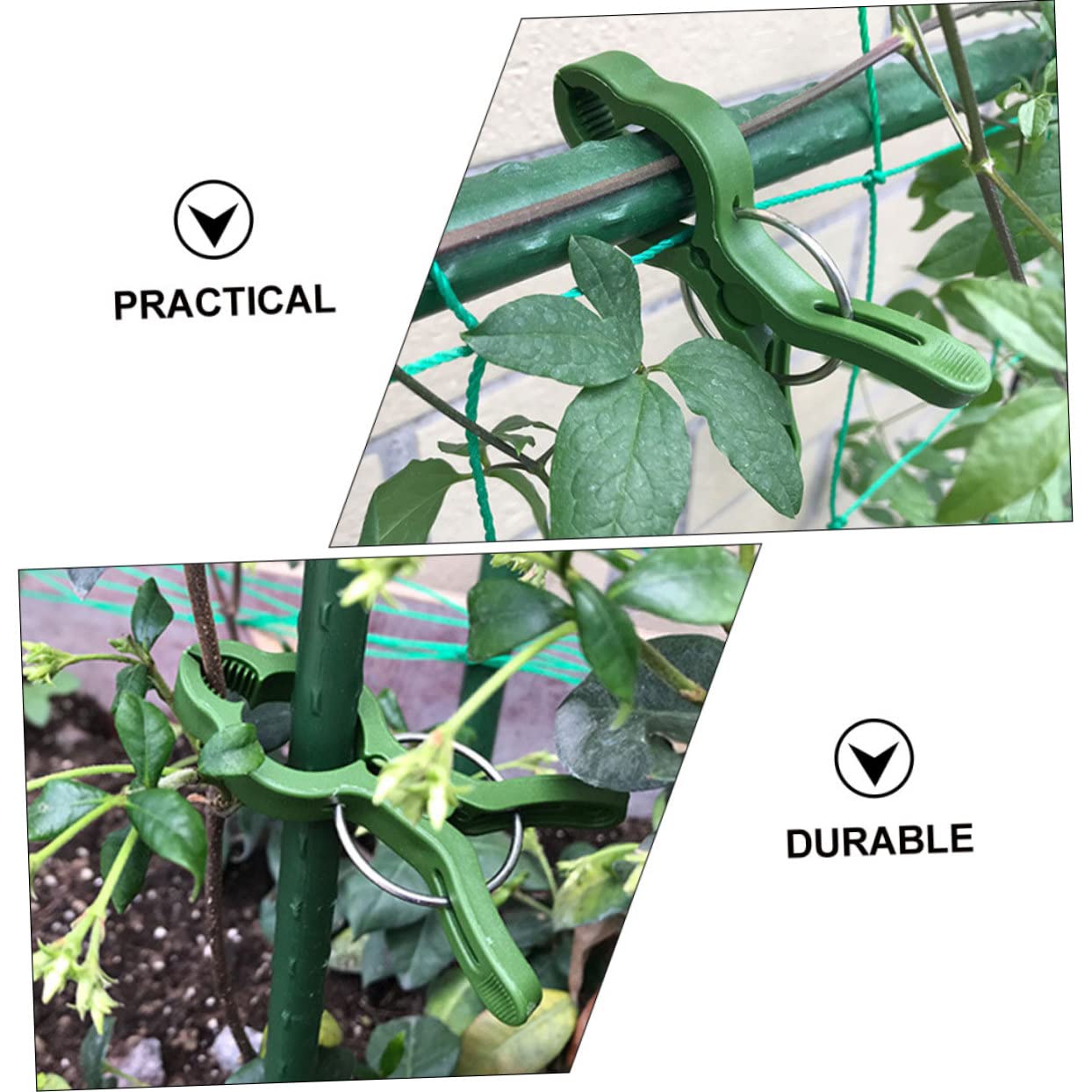 UPKOCH 5 Sätze Orchideen-Clip Klammern Zum Stützen Von Orchideen Festsetzung Gartenpflanzenklammern Klemmbausteine Pflanzen Fester Clip Pflanzen Feste Klammern Plastik Grün 10 Stück * 5