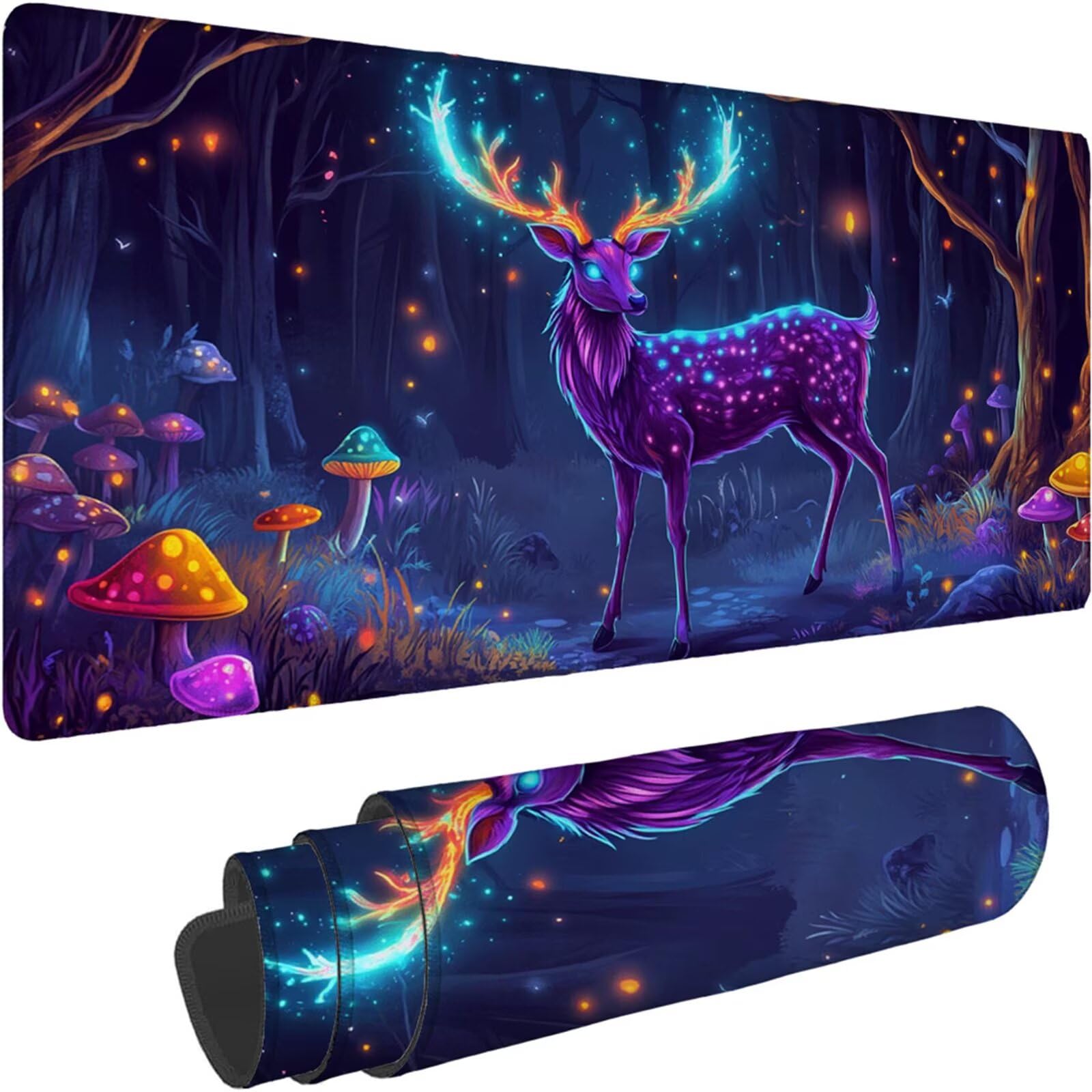 Gamingowa podkładka pod mysz 1200 x 600 x 3 mm, XXL, wodoszczelna, odporna na ścieranie, z przyszytymi krawędziami, podkładka na biurko, poprawia prędkość i precyzję, do komputera, laptopa, komputera