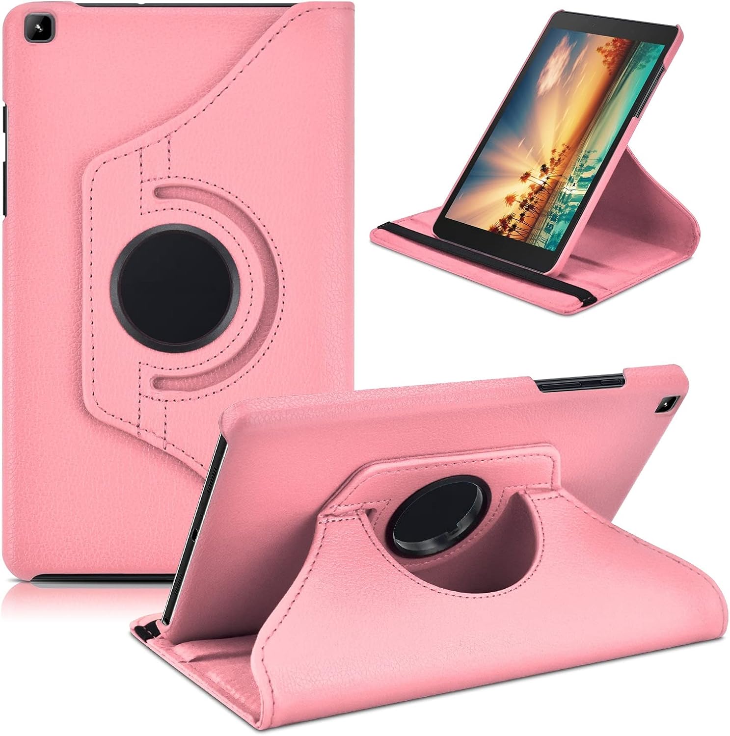 DETUOSI Rotating Case for Galaxy Tab A 8.0 Case 2019 (SM-T290),Multi-Angle Viewing 360° Degree Rotating Stand Cover Case for Samsung Galaxy Tab A 8.0 Inch SM-T290/T295/T297 Tablet (2019),Pink