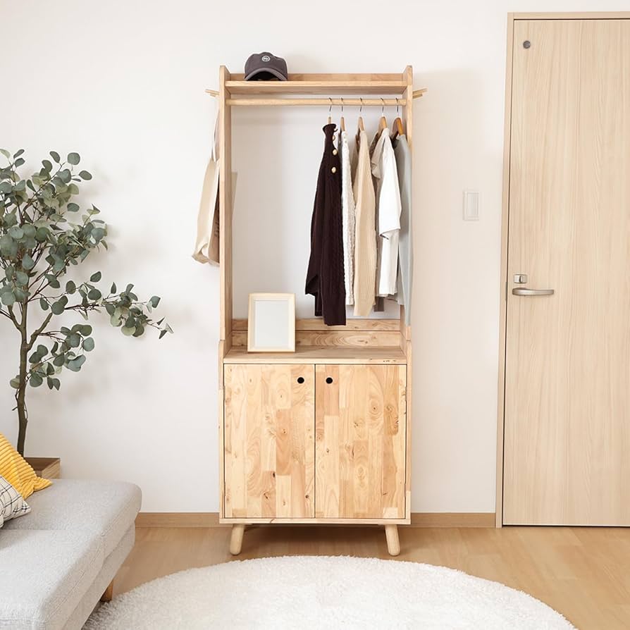 壁面　注文を受けてから作ります！ Amazon.co.jp: 不二貿易 天然木の壁面収納ユニットシリーズ 扉