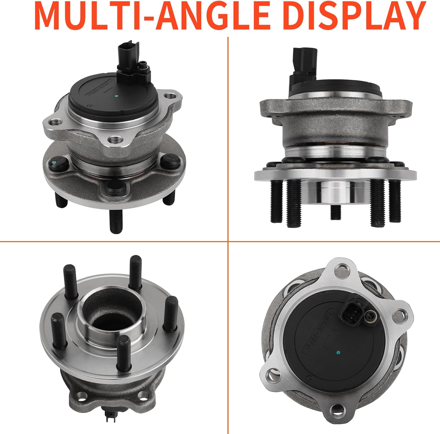 DRIVESTAR 512466 Rear Left/Right Wheel Hub and Bearing Assembly for Ford Focus 2012 2013 2014 2015 2016 2017 2018, 5 Lugs w/ABS