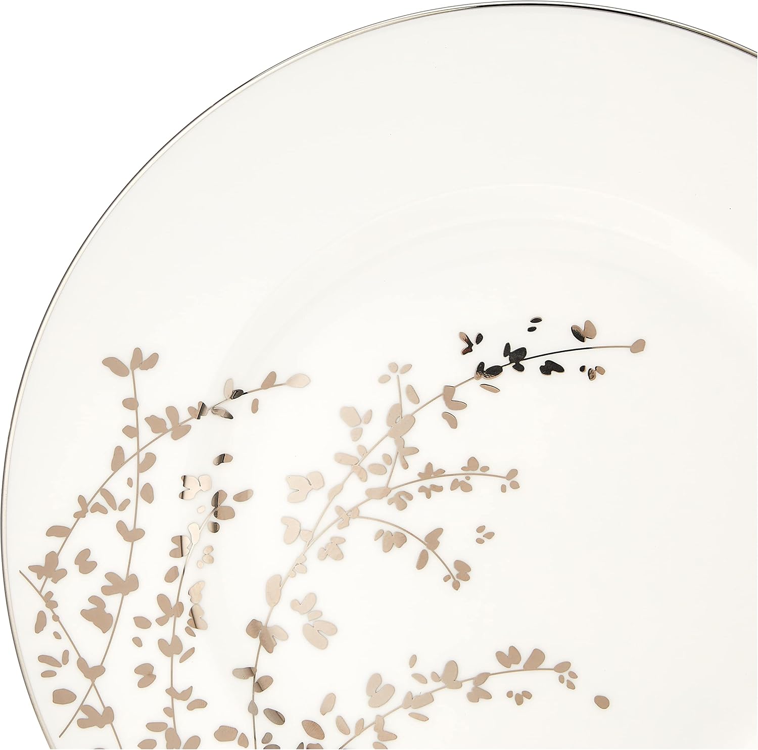 Kate Spade New York Gardner Street Platinum 20-Piece Dinnerware Set, 18.65 LB, White